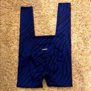 KDeer leggings size xs sneaker length blue black